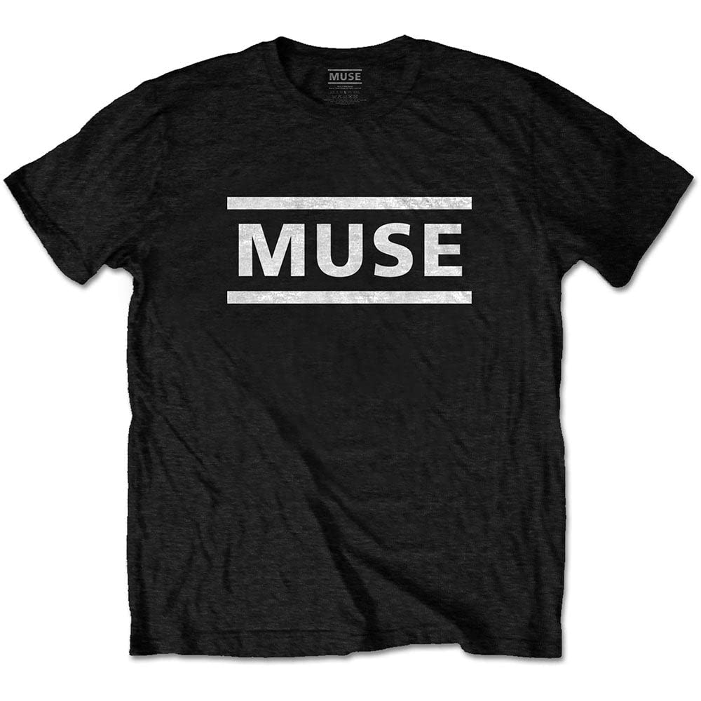 Muse - Licensed T-Shirt - White Band Logo - Black - M