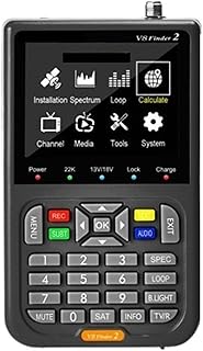 Satellite Finder Satellite Signal Meter V8 Finder 2 Grey 7.4V Satellite Signal Finder DVB-S/S2/S2X Digital 1080P HD H.264 VS ST-5150 V8 Finder PRO WS6933 WS6980 for detect Signal Strength and Quality