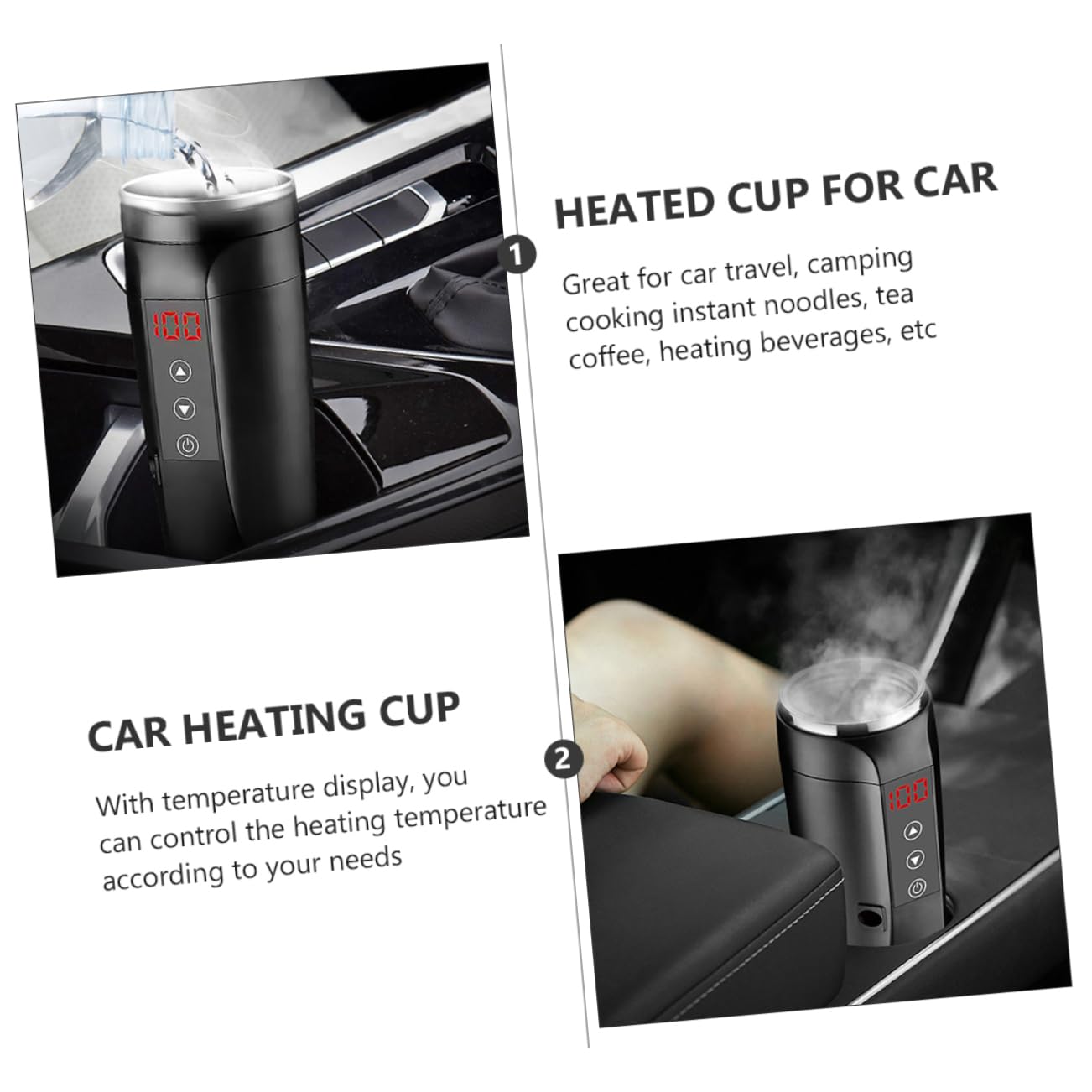 PRETYZOOM Taza Térmica Para 90w Calefactora Inoxidable Control De Temperatura Para Viaje
