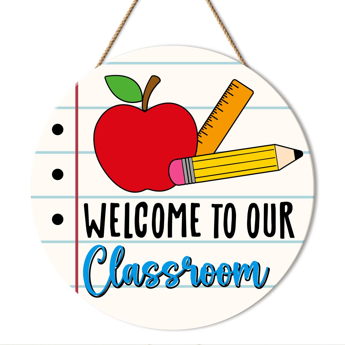 Classroom Welcome Door Sign, Teacher Classroom Door Sign Preschool Decor Kids Classroom Wall Decoration, Hanging Welcome to Our Classroom Back to