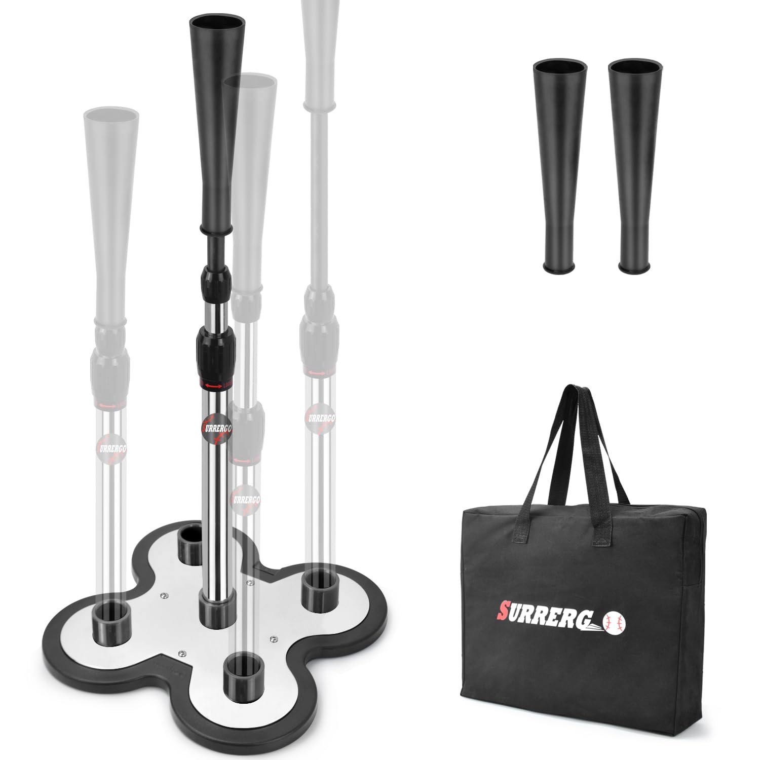 Robustes Baseball- und Softball-T-Shirt, 4,5 kg, schwere Basis, professionelles Schlag-T-Shirt für Baseball/Softball, einfache Höhenverstellung (58,4 cm - 114,3 cm)