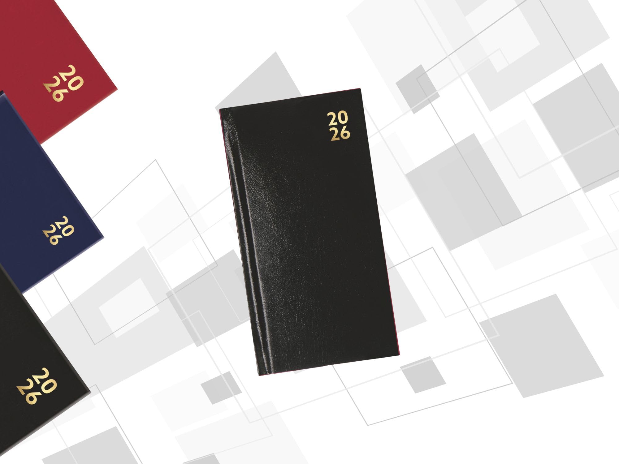 2026 Slim Pocket Diary Week To View - Mint Green Daisy Print Hardcover