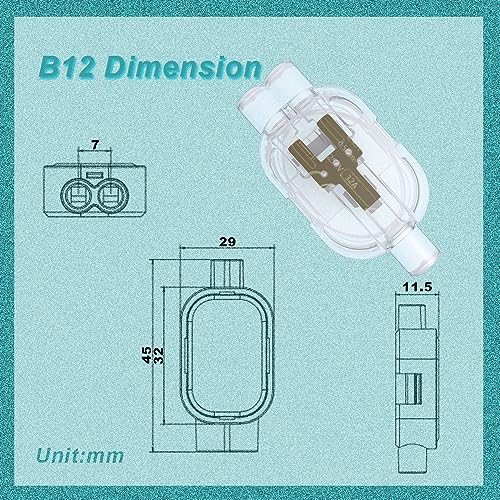 Image of Quick Inserted IP68 Moisture Guard Weatherproof Single-core Cable Junction Box for 0.5mm - 4mm Hard Wire Lawn Mower Swimming Pools and Other Applications (B12 10pcs)