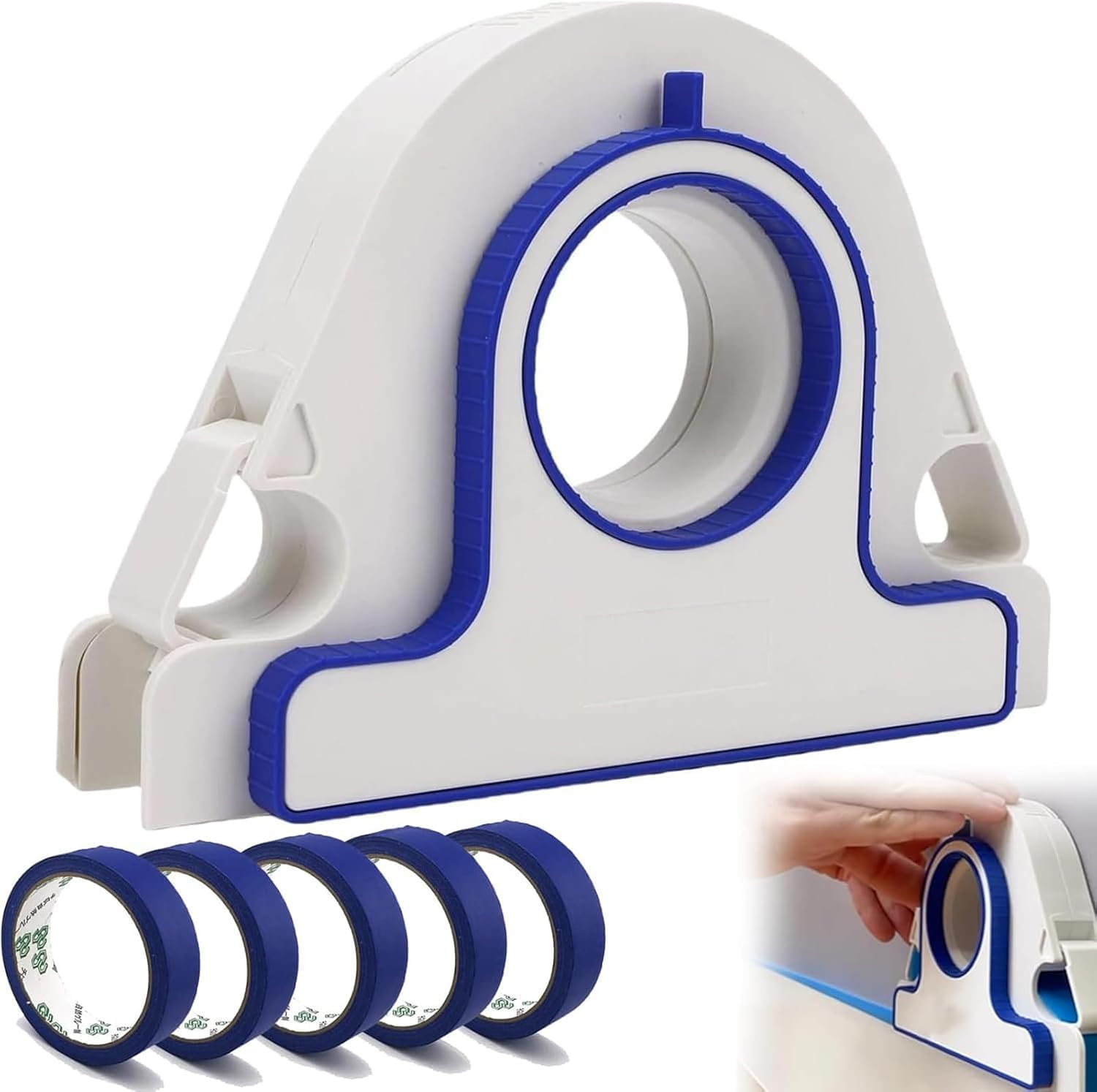 Adhesive Tape Applicator, Painter's Tape Applicator, Painters Tape Applicator with 5 Tape, Adhesive Tape Applicator, for Floors, Windows (1pcs+Color Tape)