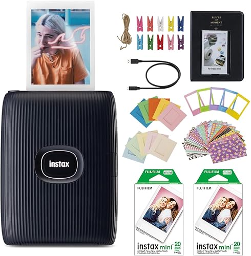 Fujifilm INSTAX Mini Link 2 - Impresora para smartphone  Película instantánea INSTAX Mini azul espacial  40 exposiciones + paño de limpieza de disponible en Yaxa El Salvador
