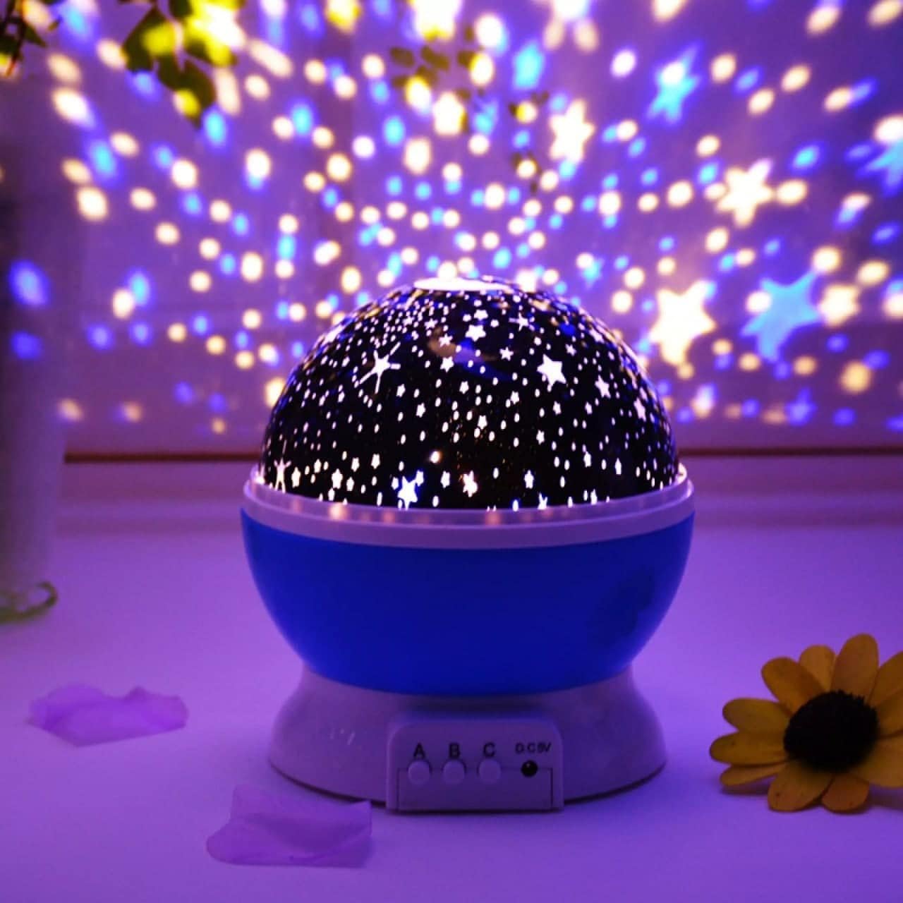 Romantic Sky Star led cosmos Master Night Light Projector Children Kids Baby Sleep Lighting USB Lamp LED Projection (BLUE)