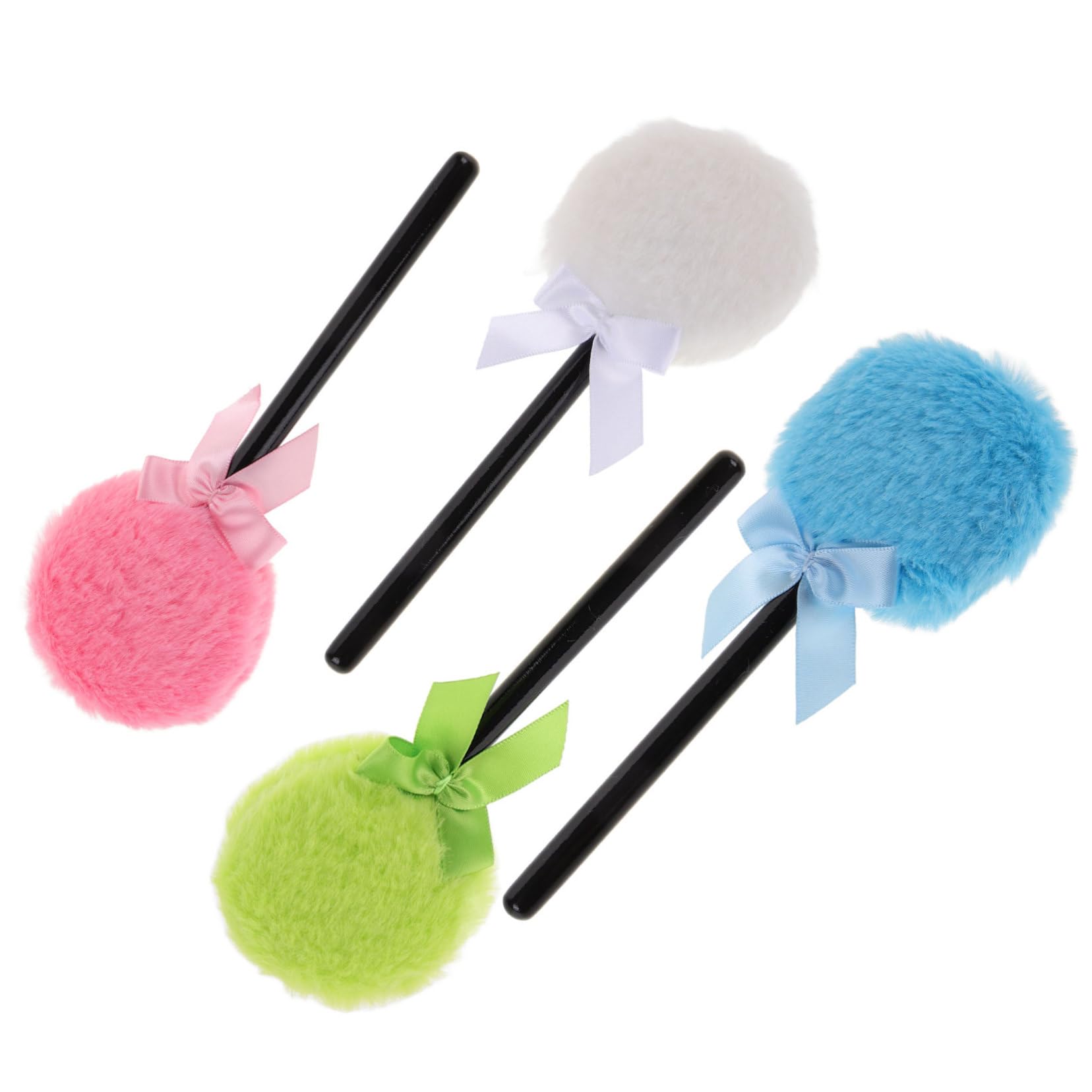 Beavorty 20 Pz Soffio per il trucco Fairy Stick soffice piumino da cipria piumino cosmetico lavabile per polvere per viaggi sbuffo di capretto soffio di polvere Peluche