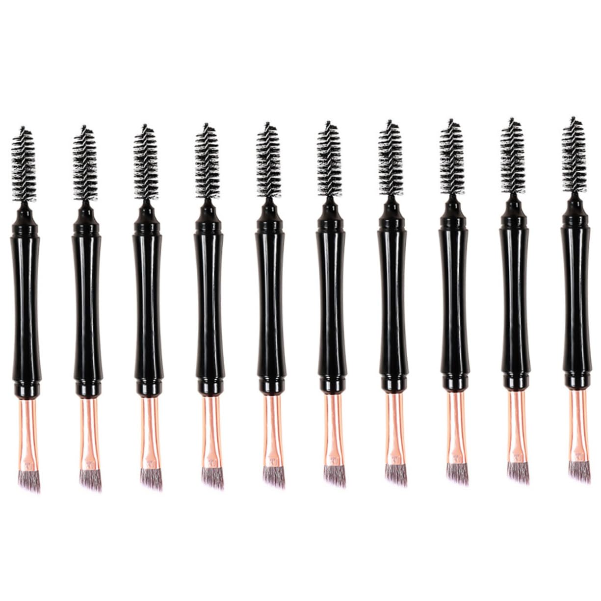 FOMIYES Professional Eye Brow Makeup Brush Set 10pcs Dual Tip Brush for Brow Lamination