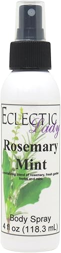 Spray corporal de menta y romero, 8 onzas, espray corporal para mujeres con fragancia limpia, ligera y suave, perfume de larga duración con aroma