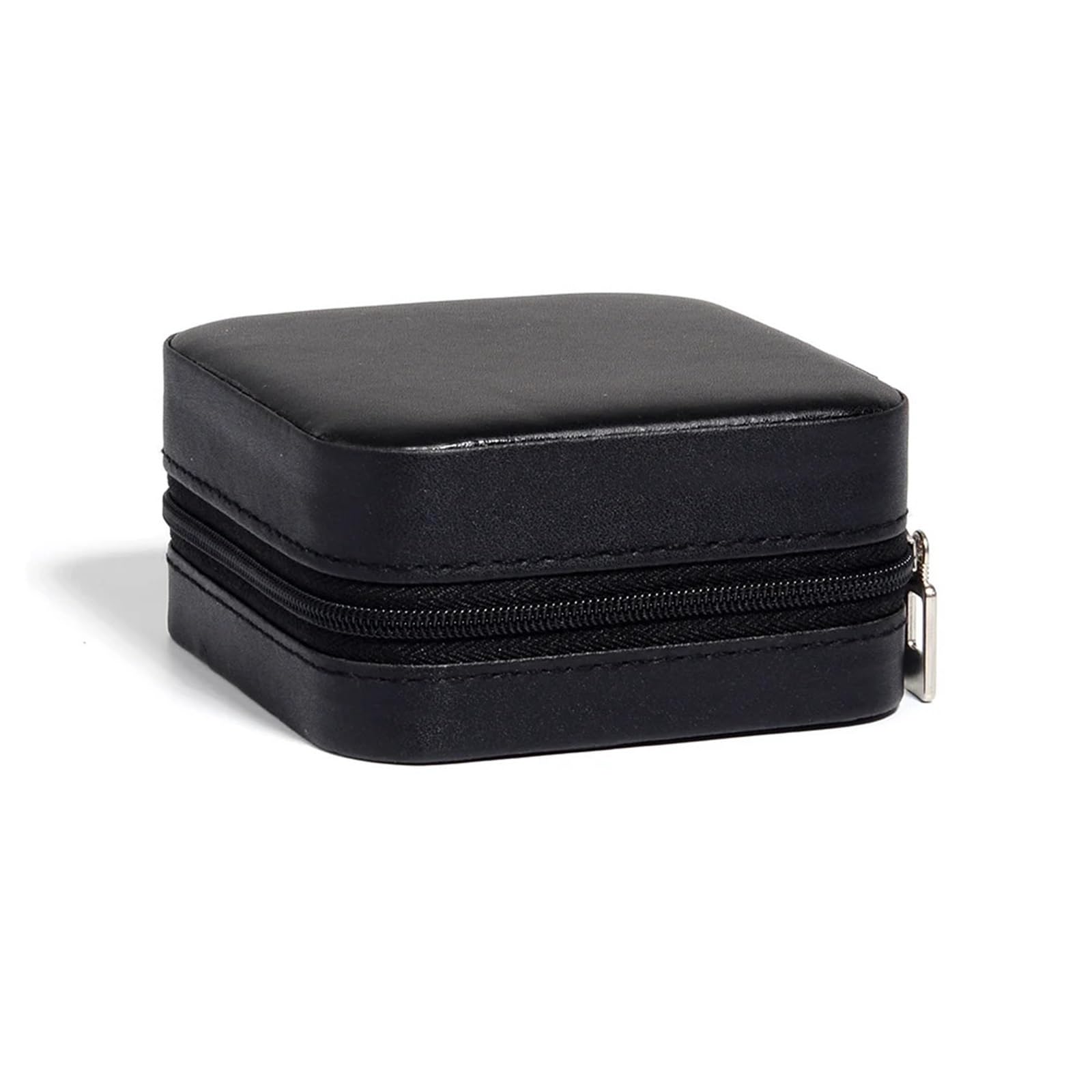 ESTDKMNOS Portable Jewellery Case， Portable Leather Jewellery Box Travel Organiser 10x10x5cm(Style1)