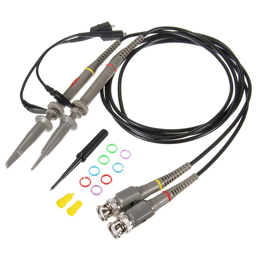 2pcs P6100 100MHz Oscilloscope Scope Clip Probe Test Leads Kit for HP Tektronix