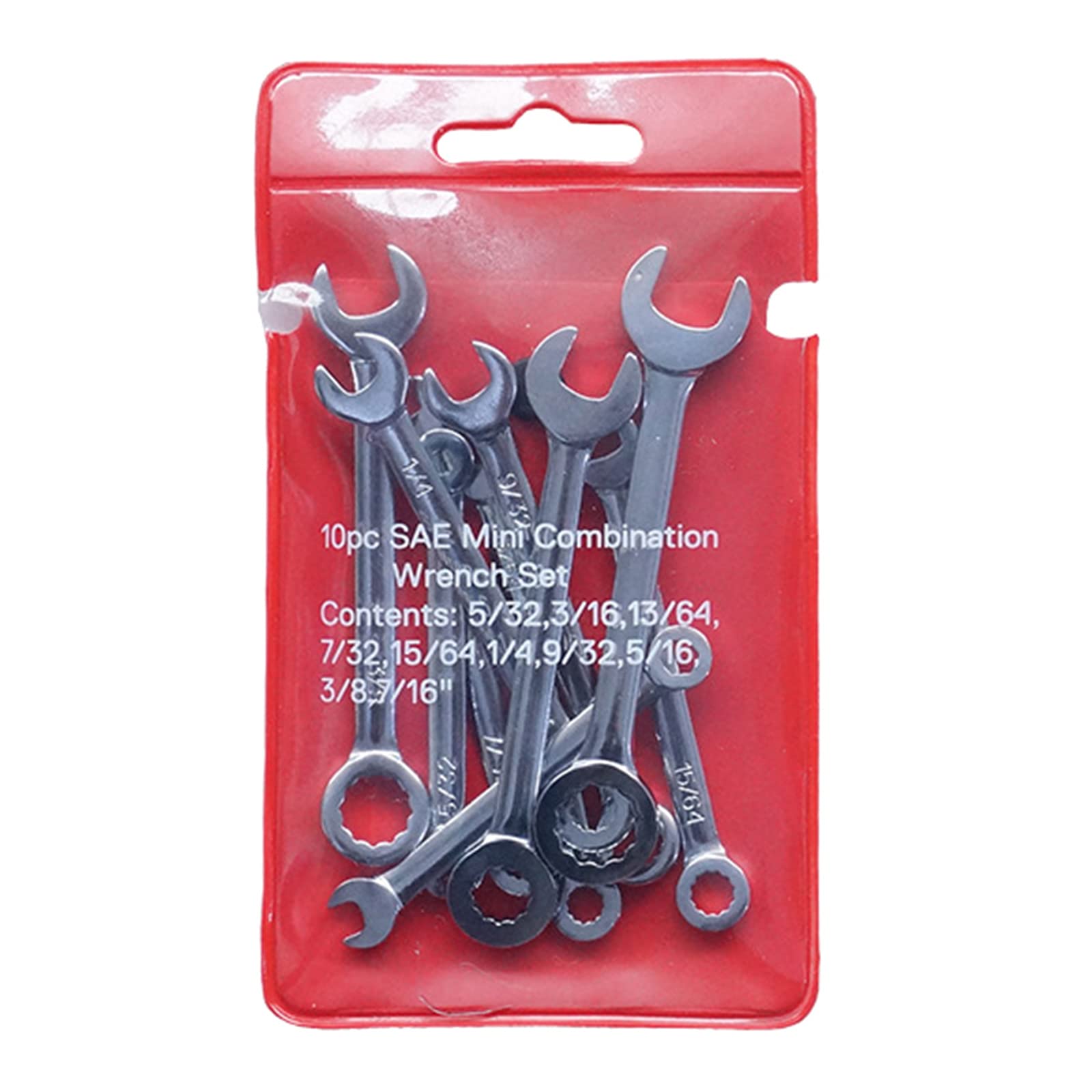 10Pcs Wrench Set Open End and Box End Standard Combination Wrench Spanner for Assembling Furniture Set Metric and SAE Combination Wrenches Open/Hand Tools