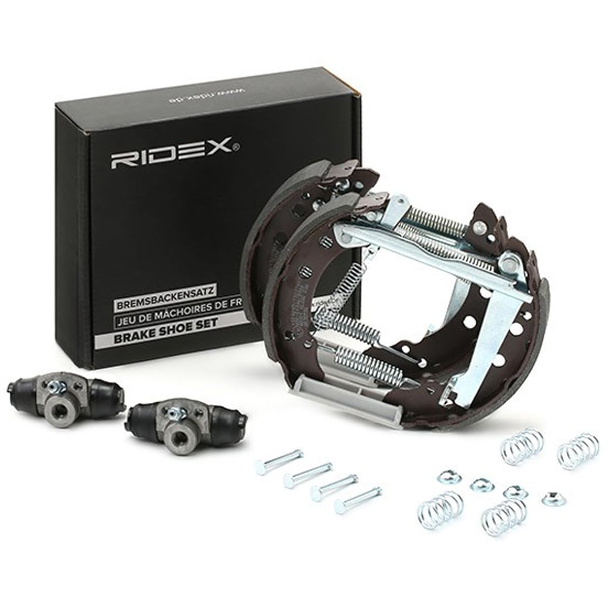 RIDEX 3859B0012 Kit frenos disco de tambor Trasero con cilindro de freno de rueda con accesorios Compatible con VW Lupo/Lupo 3L 6X1, 6E1