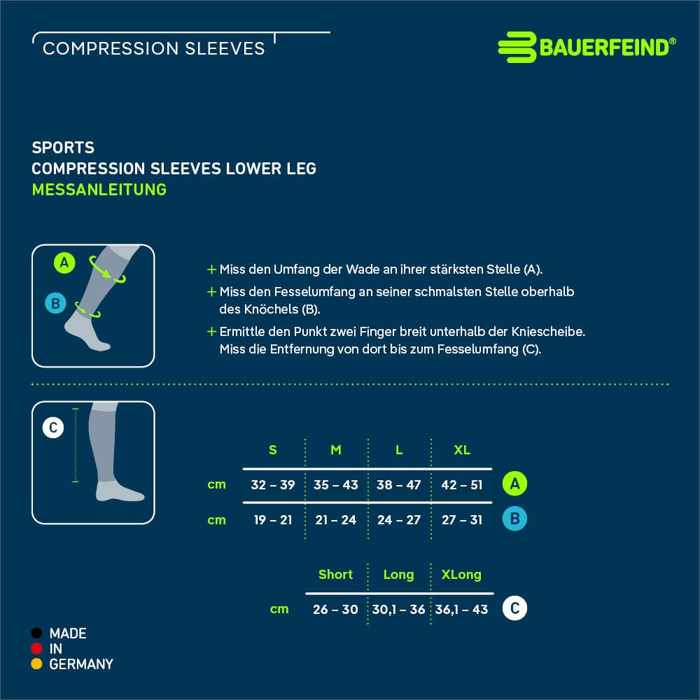 BAUERFEIND Wadenbandage Compression Sleeves Lower Leg, 1 Paar Beinstulpen Unisex
