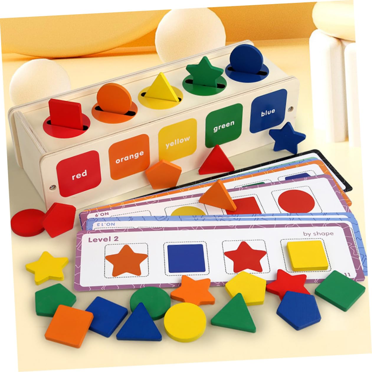 Caja Clasificadora de Formas de Madera Montessori 1 Juego
