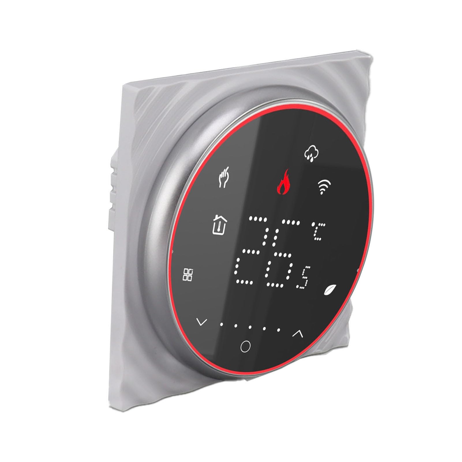 SEAFRONT Termostato Inteligente, Panel Integrado Programable con Pantalla Táctil, Control Preciso de Temperatura para el Hogar y la Oficina (Black)