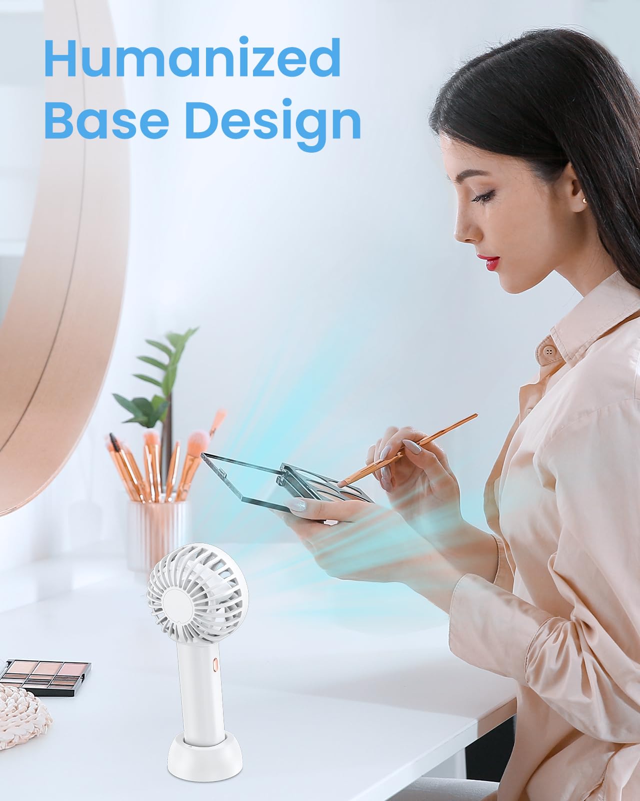 Mini Ventilateur Portable 5 Vitesses USB Rechargeable – Ultra Pratique Pour L'Été