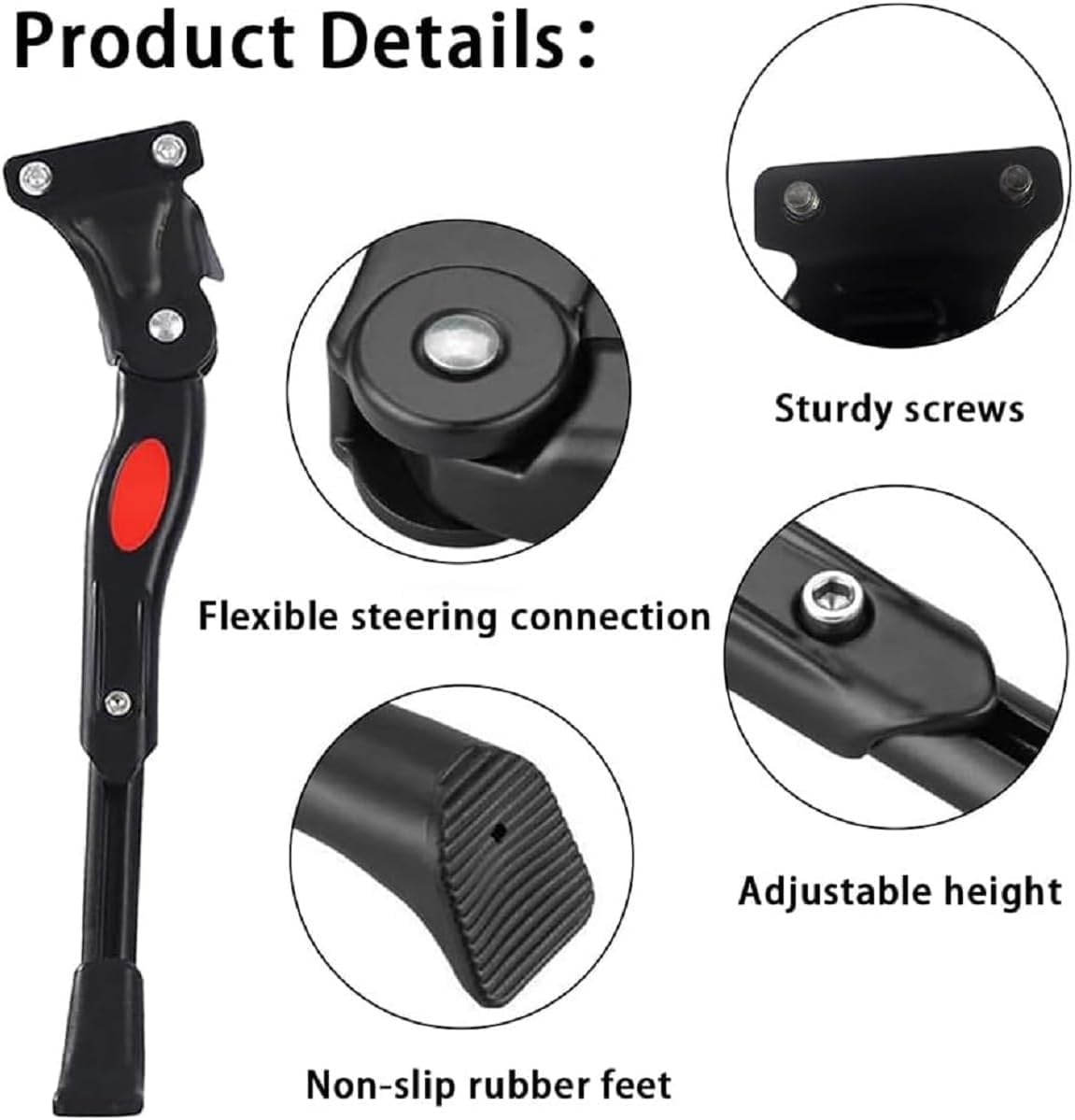 Fahrradständer für Ghost E-Riot Pro 2020–2026, Höhenverstellbarer Fahrrad Kick Stand Bike Stand Aluminiumlegierung Rutschfester Fahrradständer,B Sport & Freizeit