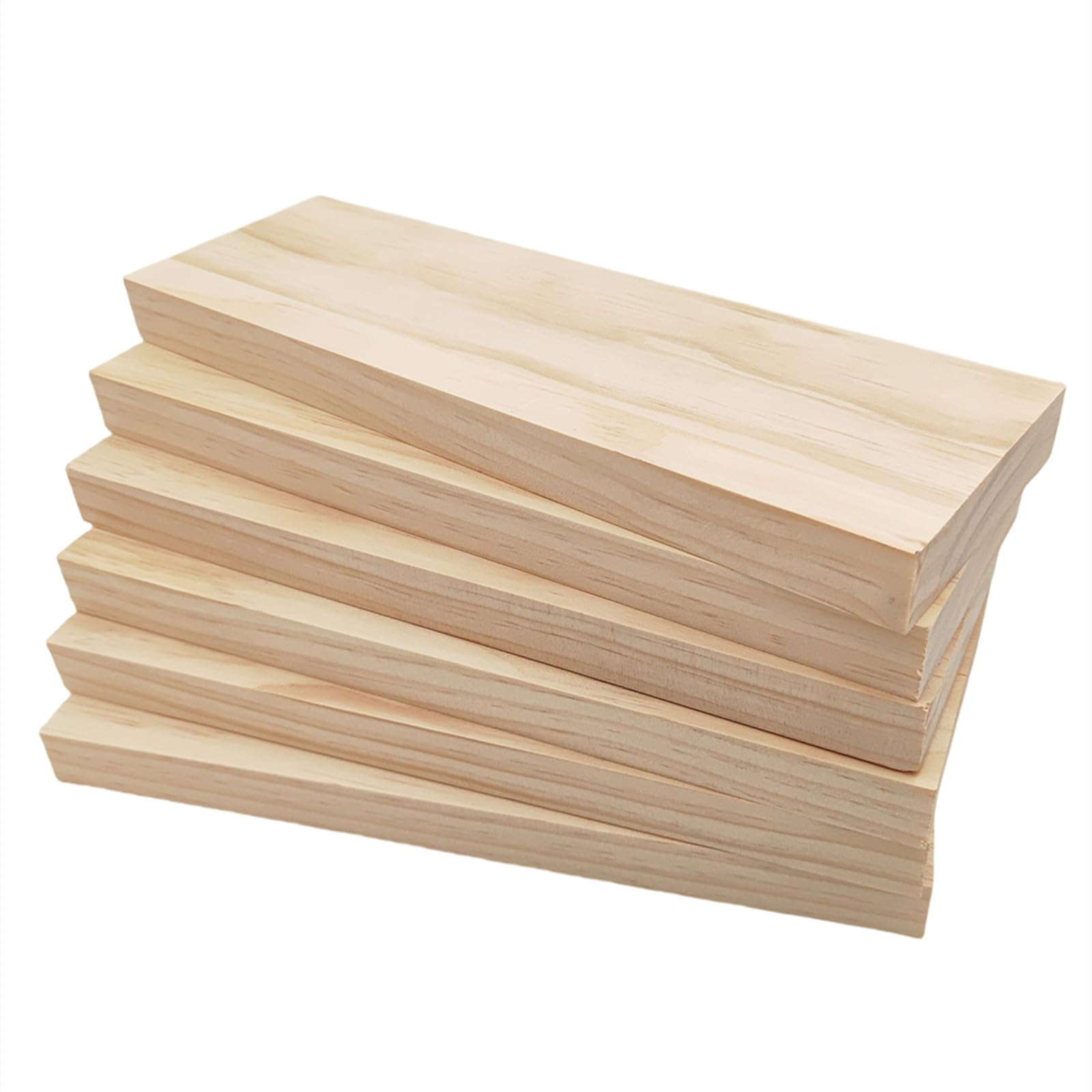 6PCS Unfinished Wood Blocks for Craft 25x8x2cm Rectangle Wood Boards Blank Whittling Wooden Blocks for Carving,Painting & Burning - Image 4