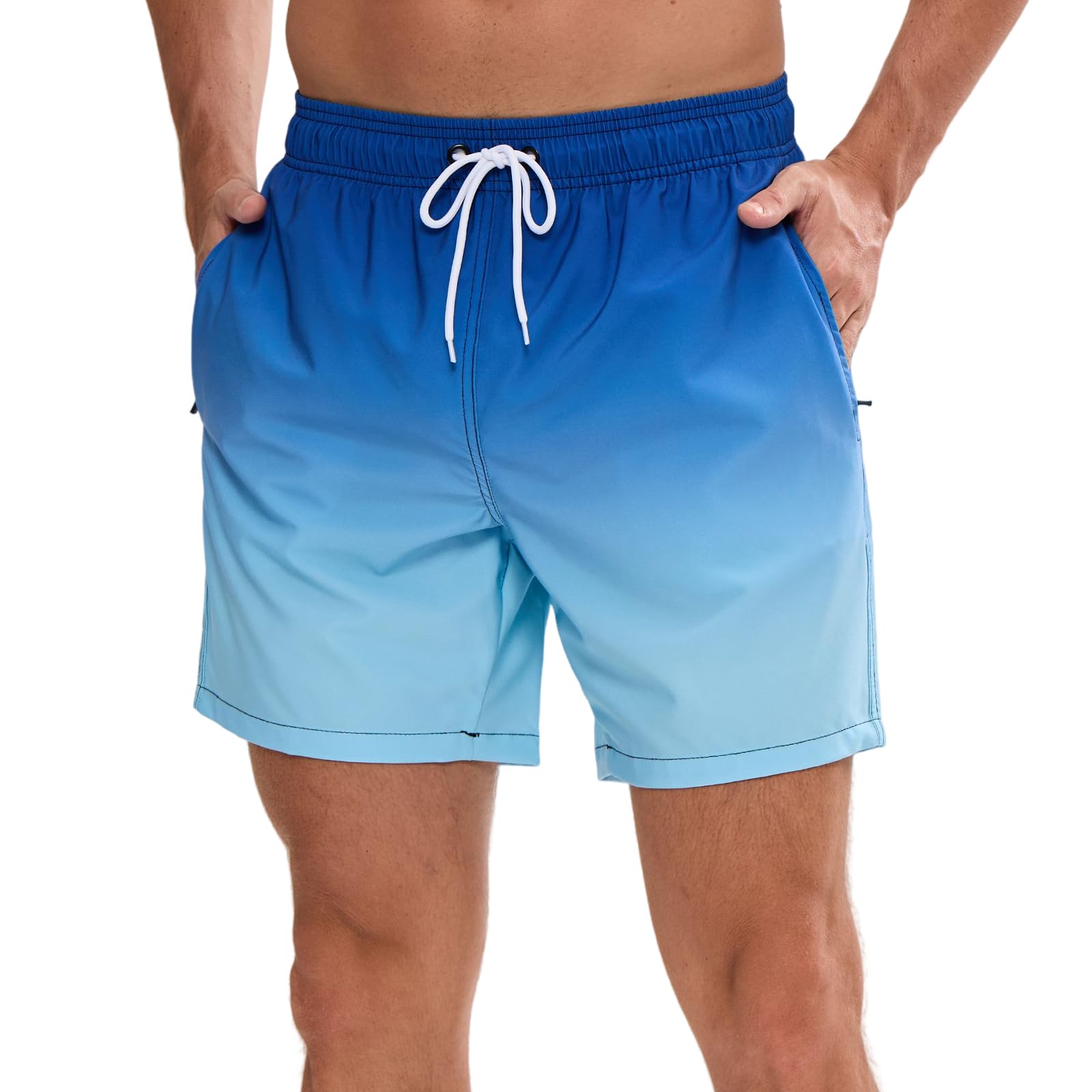 EDOTON Costumi da Bagno Uomo, Leggeri ad Asciugatura Rapida Costume Piscina Uomo Lungo Impermeabili Costume Uomo Mare con Cintura Regolabile e Tasche/Nuoto/Surf/Casual
