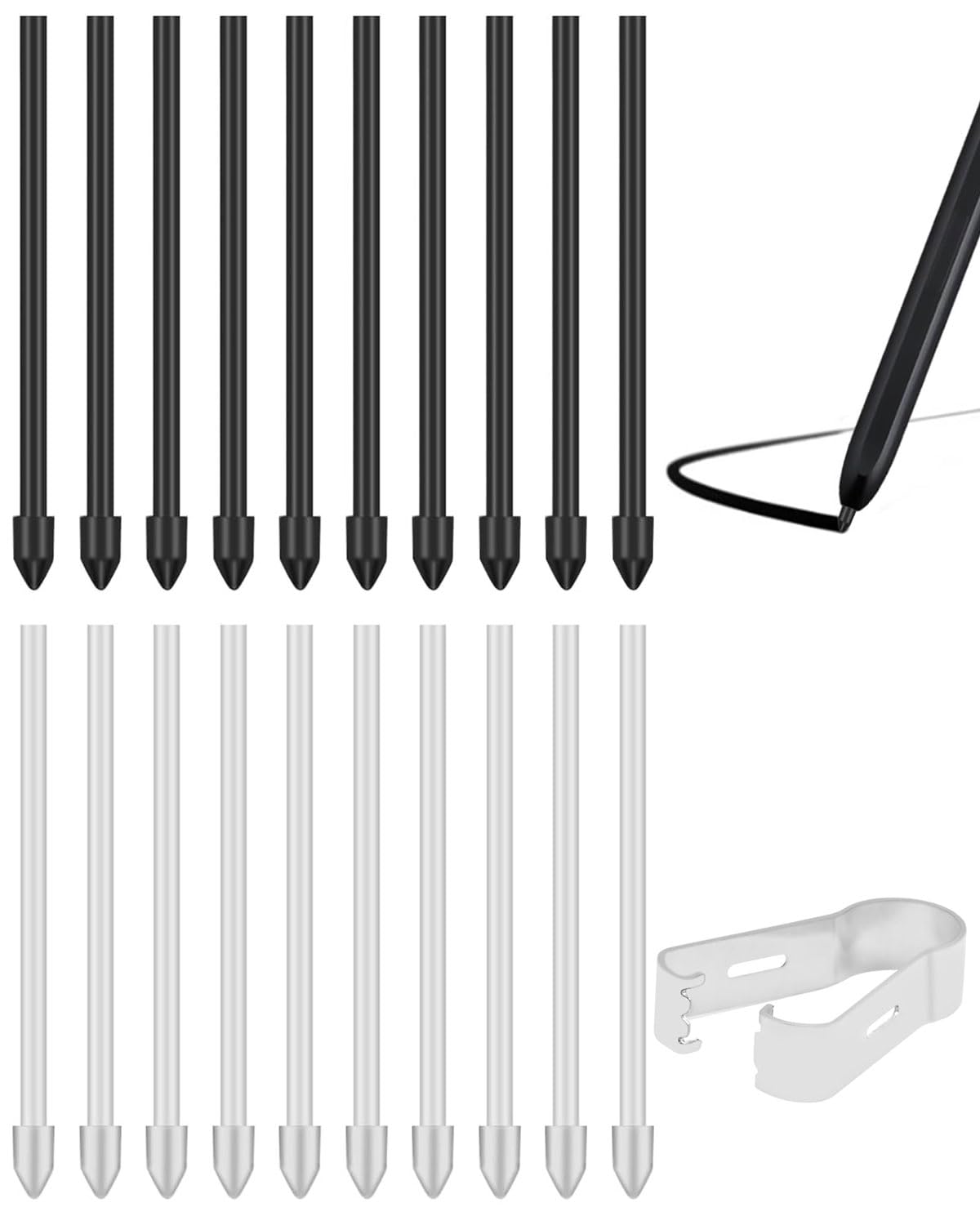 20 pièces Pointes de Rechange pour Remarkable 2, Pointe de Rechange Maker avec Outil d'Installation Pointe de Stylet Peinture Accessoires d'Écriture pour Remarkable 1&2 Remarkable Maker Plus