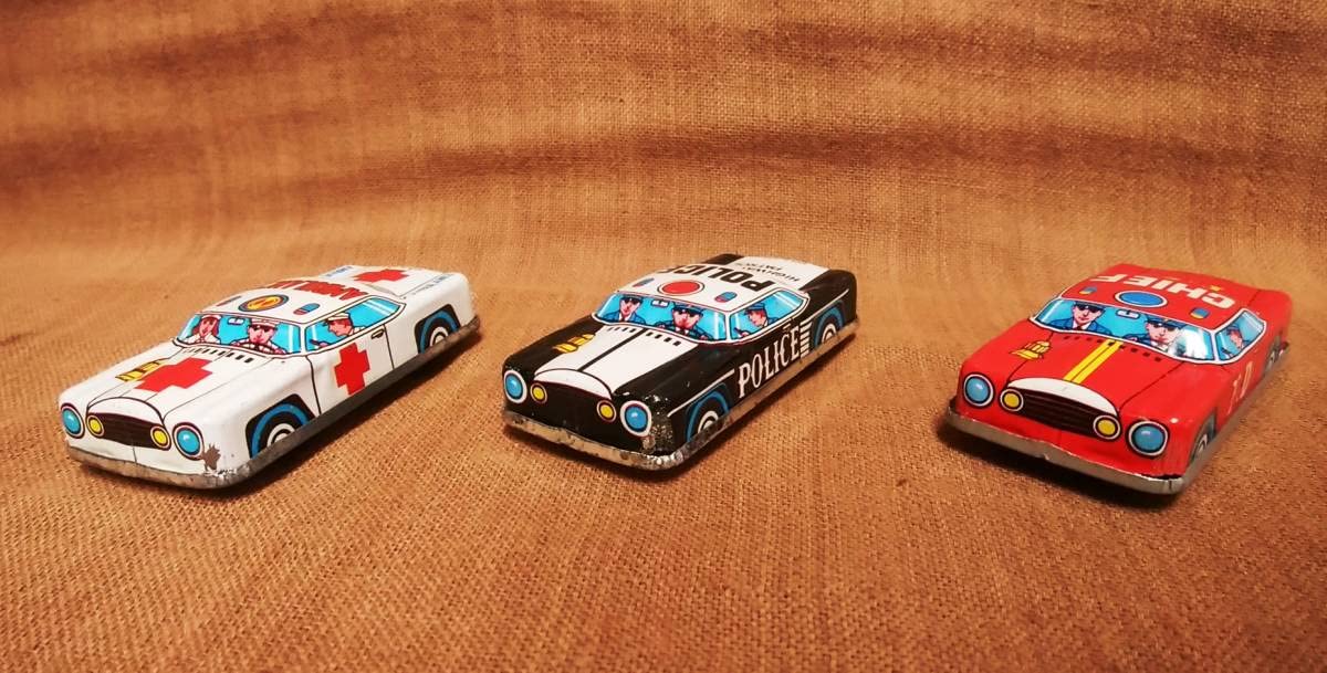 Amazon | 昭和 レトロ 当時物 日本製 ブリキ 自動車 ミニカー 3台 