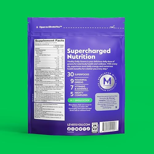 Miniatura 5 de Steve Harvey's L'Evate You Vitality Daily Greens en polvo, sabor original (28 porciones), 30 superalimentos, 9 verduras, para un impulso de energía