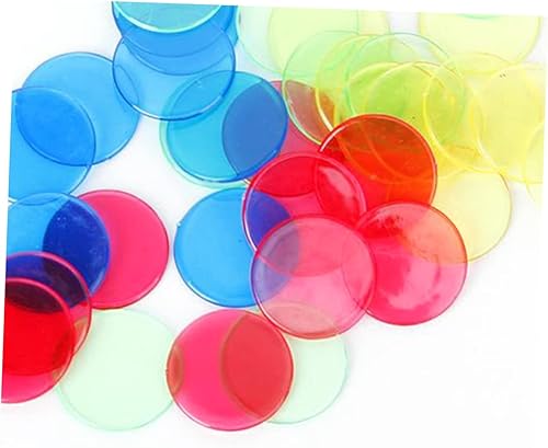 Miniatura 3 de ERINGOGO 20 unids Suministros Añadir Color Contando Chips Transparente Accesorios Matemáticas Juego de Bingo Color Fichas de Poker Accesorios