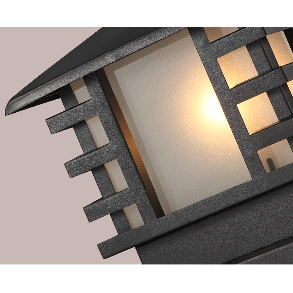 Europejskie retro oświetlenie ogrodowe, zabytkowe chińskie zewnętrzne szklane latarnie, lampa stołowa ogrodowa, lampa kolumnowa IP55, wodoodporna, słupek do drzwi willi,29cm*30cm