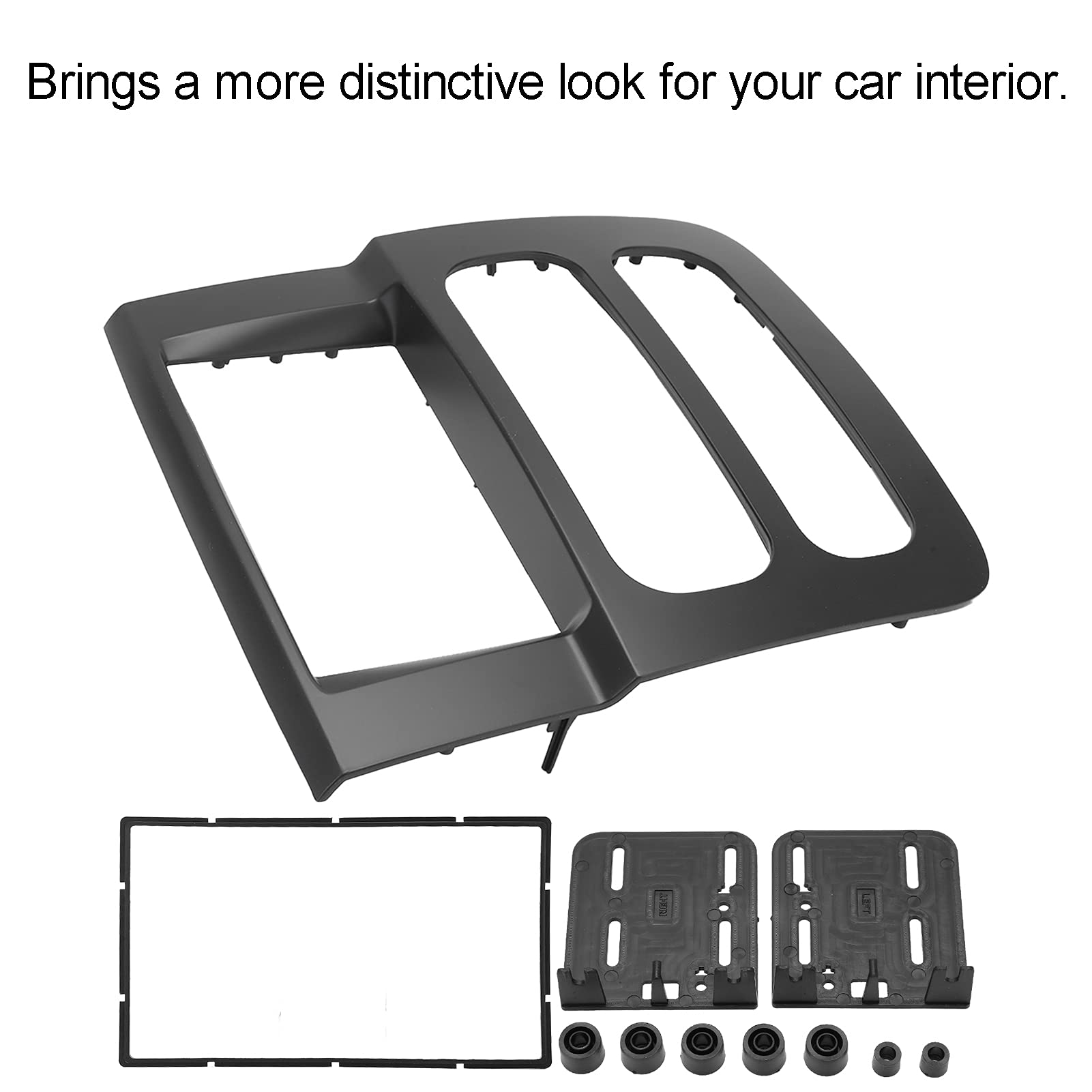 2 Din Car Radio Stereo Fascia Marco de plástico ABS Dash Panel de CD Kit de montaje de ajuste de bisel envolvente Unidad principal Reemplazo para instalación de consola central de