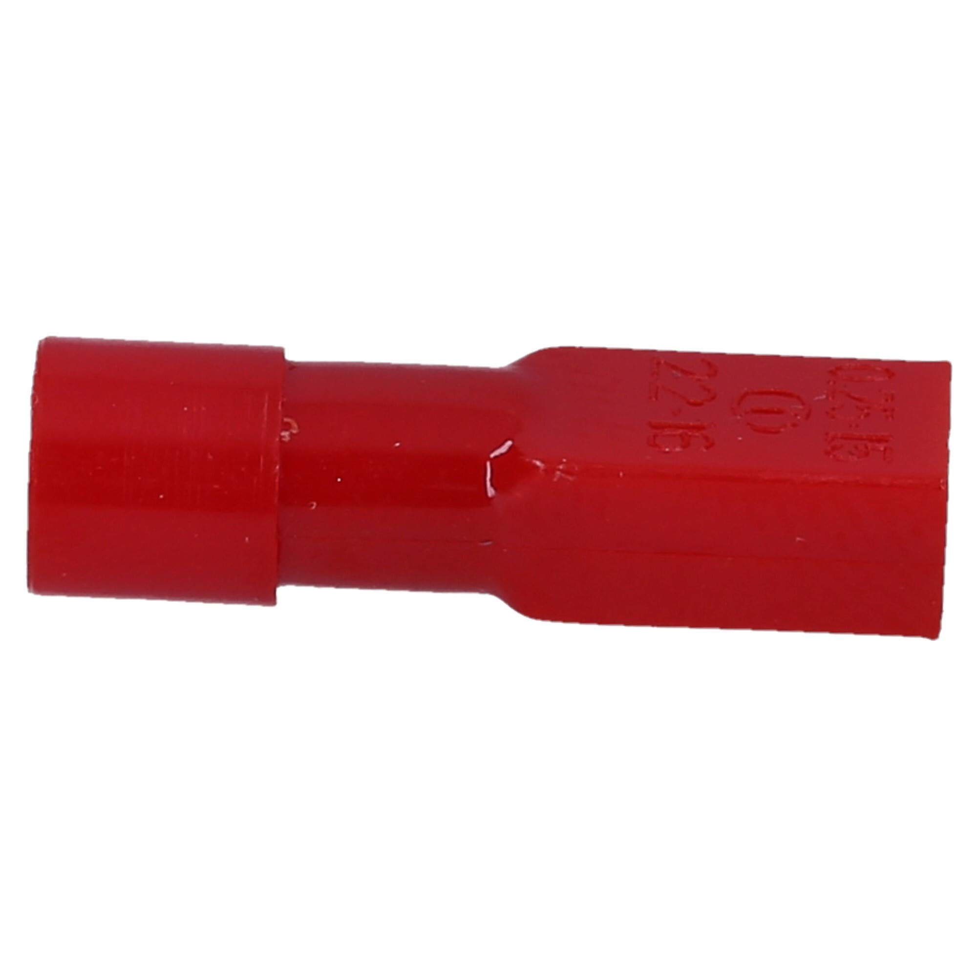 100 unidades Cembre RF-F305P Terminales enchufables planos, 2,8 x 0,5, rojo, totalmente aislados, calidad industrial