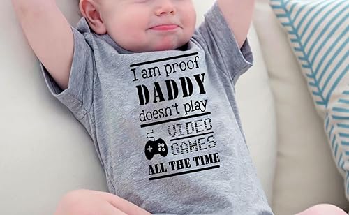 Miniatura 4 de Loveternal - Mameluco de algodón para bebé (0-12 meses), para niño o niña, recién nacido, texto de frase linda