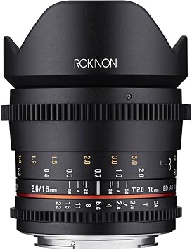 Rokinon 16mm T/2.6 Full Frame Cine Wide Angle Lens for Sony E-Mount, Black FFDS16M-NEX
