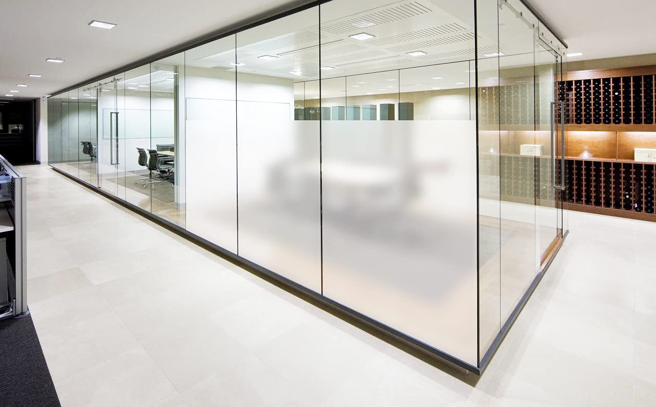Active Window Films White Bubble Free Frosted Window Film, Privacy & Solar Control Frost Glass Film Etched Vinyl (50Cm, 3M)