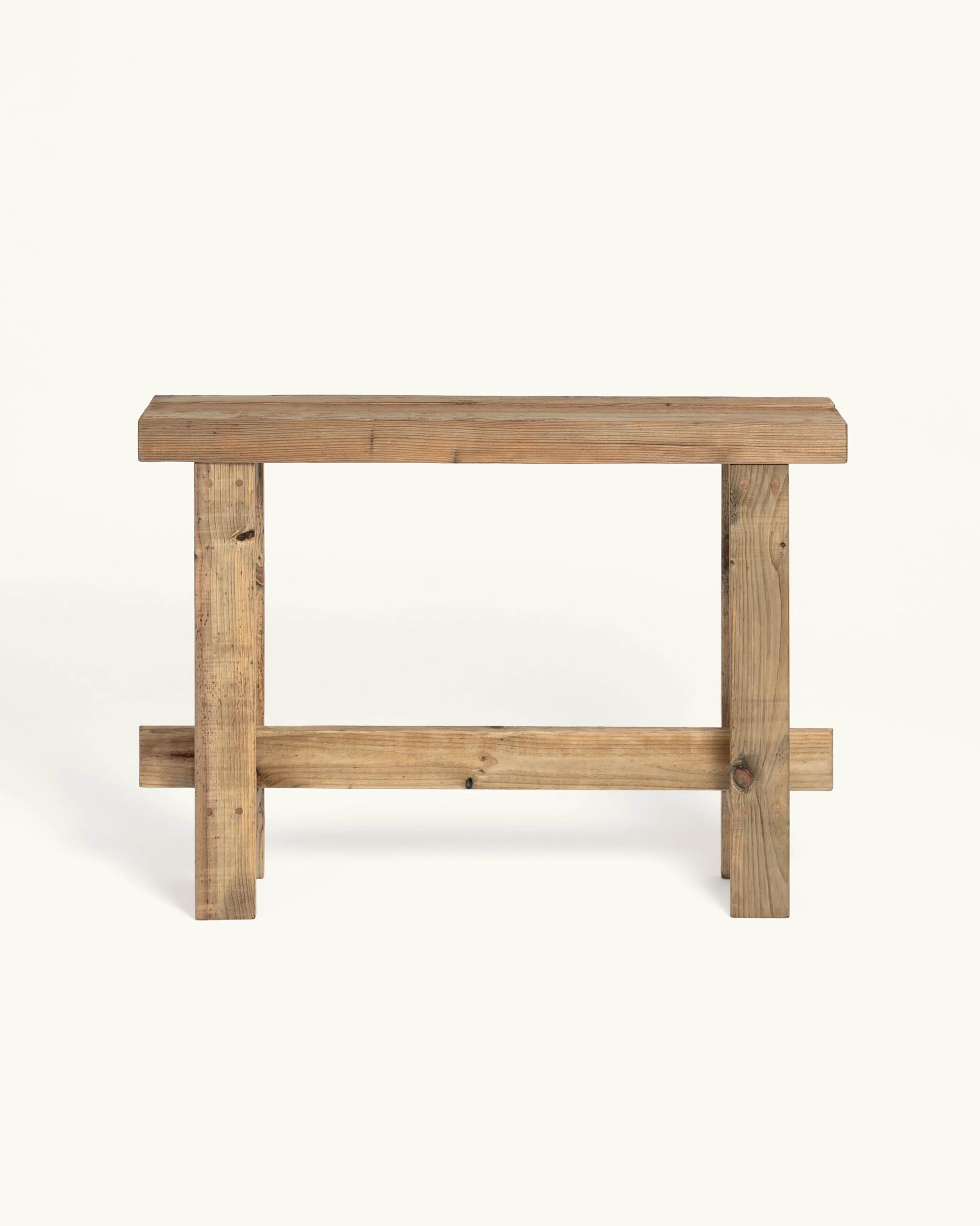 HANNUN - Mueble Recibidor Zinek | Consola Estrecha para Entrada o Pasillo | Estilo Rústico | 120 x 85 Cm | Madera Maciza Abeto Sostenible Recuperada