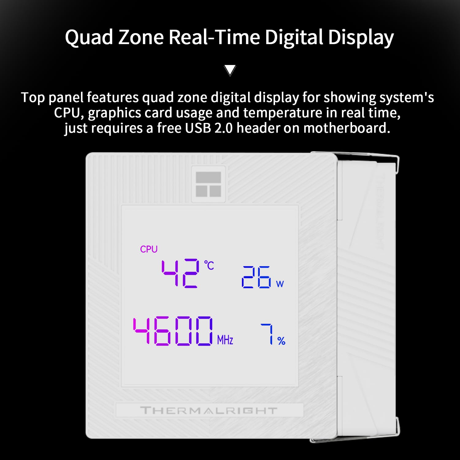 Thermalright Phantom Spirit 120 Digital SNOW CPU Air Cooler, 7 Heat pipes CPU Cooling,Double Tower Cooling,Support for AM4/AM5/Intel lga1700/115X/1200/1851,Magnetic Attraction-Digital Screen Top Cover