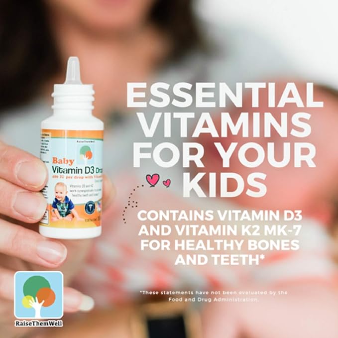 Raise Them Well Vitamin D and K Drops 365 Servings 0.36 fl oz miniatura 2
