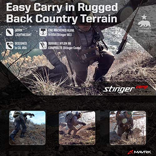Mavrk Fly Fishing Stinger Comp Manual Fly Fishing Reel Lightweight Nylon Composite Black Out Finish With Tracer 62 Euro-Nymph Line Leader Designed In California #TOP6