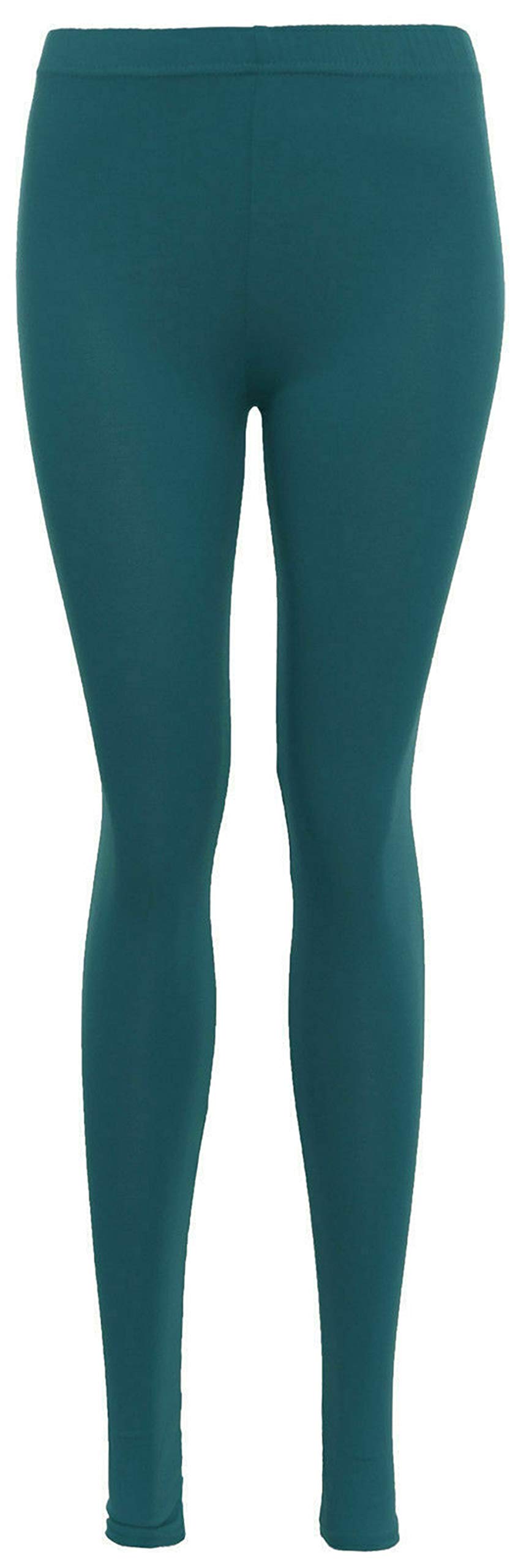 Zaif & Hari Womens Legging Ladies Plain Stretchy Viscose Full Length Leggings Plus Size 8-26 (Teal, 8-10)