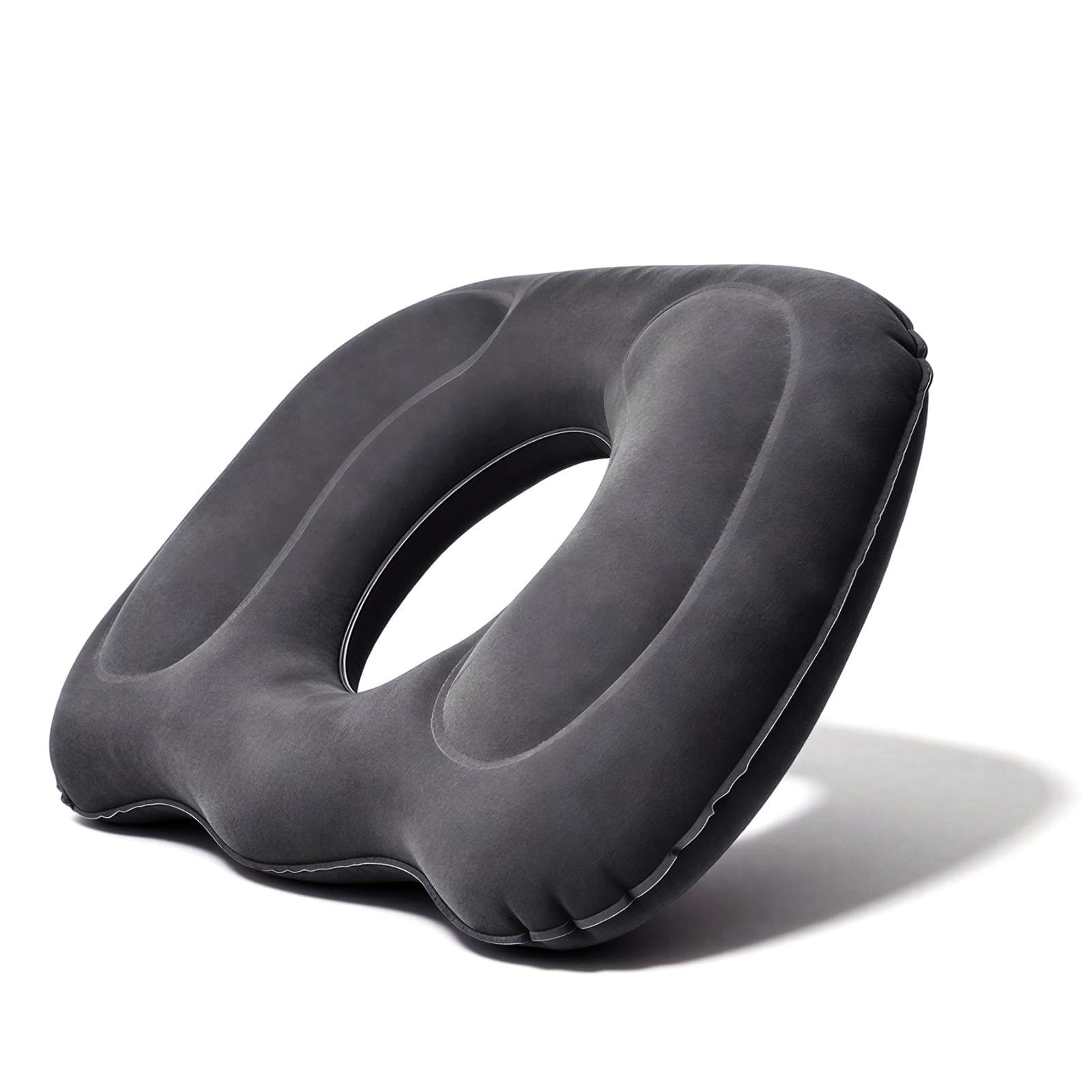 Benaewa Grey Donut Cushion, Inflatable Ring Hemorrhoid Cushion For Low Back Pain, Postpartum Pregnancy