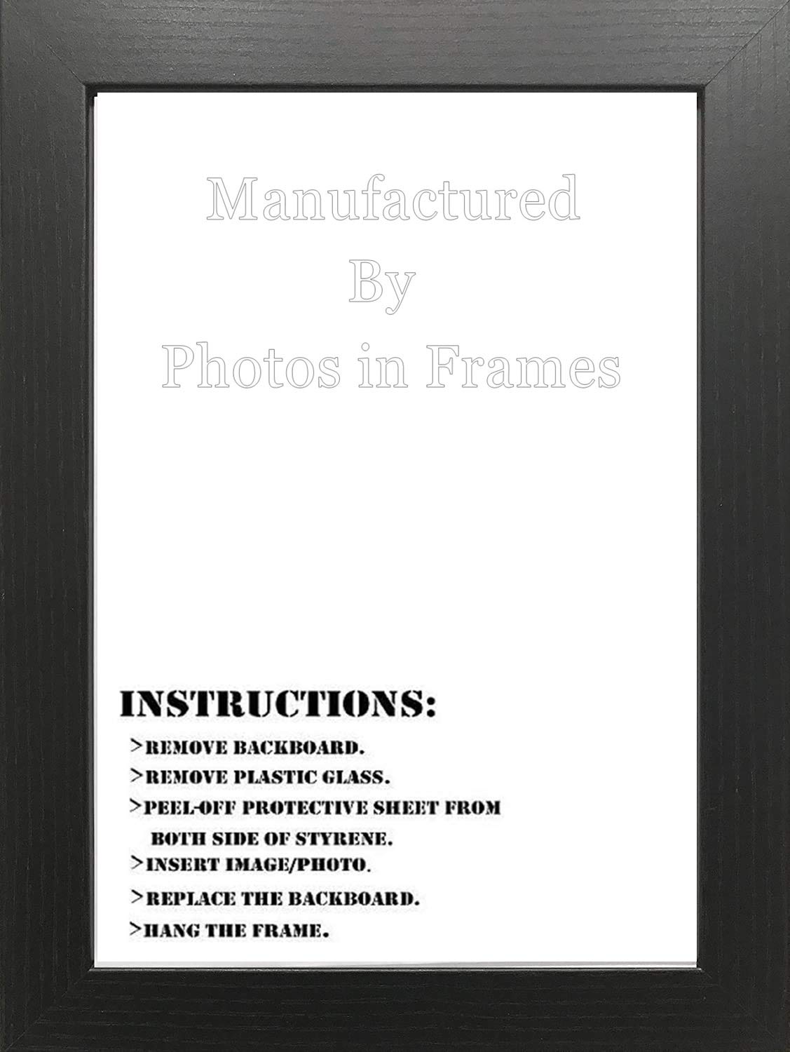 Square Size Poster Picture Photo Frame Black/Oak/Silver/White (30X30cm (300x300mm), Black)