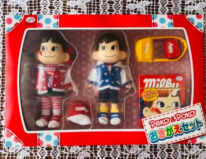不二家ペコポコおきがえセット ペコちゃんポコちゃん人形 不二家