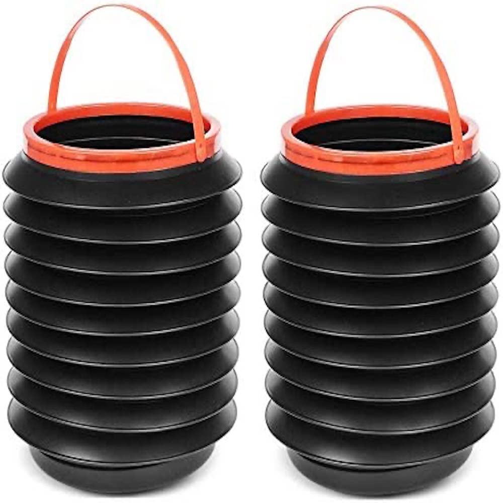 Nicoman Camping Fishing Folding Basket Collapsible Washing Bucket Car Bin Organiser 4 Litre, Pack of 2