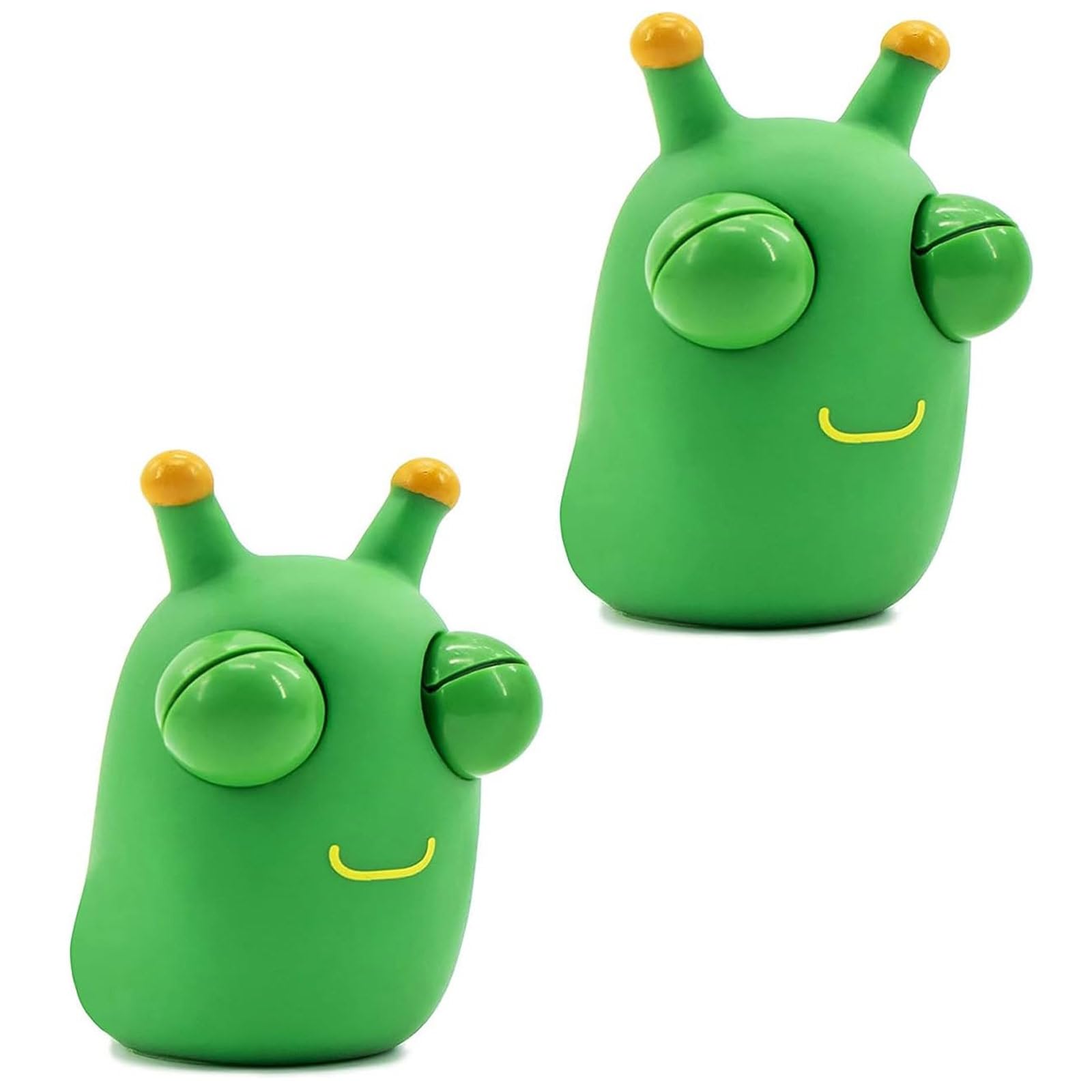 2pcs 3D Green Grass Worm Popping Out Eyes Squeeze Toy for Kids,Funny Pinch Toy Stress Relief Toy Novelty Fidget Toy Hand Squishy Squeeze Toys for Kids Adult,Relieve Stress,Christmas Stocking Fillers