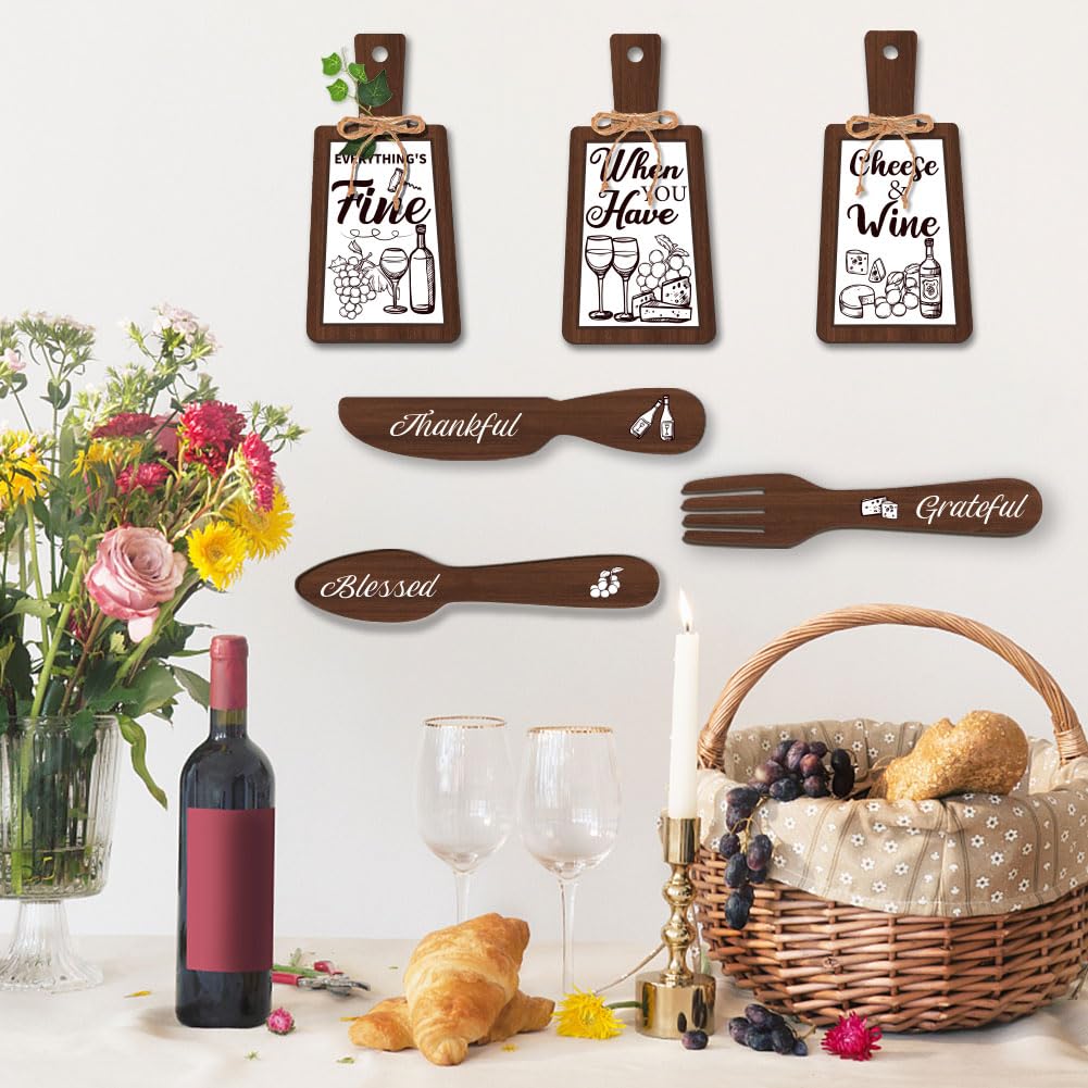 PH PandaHall 4 cartelli da appendere in legno da cucina