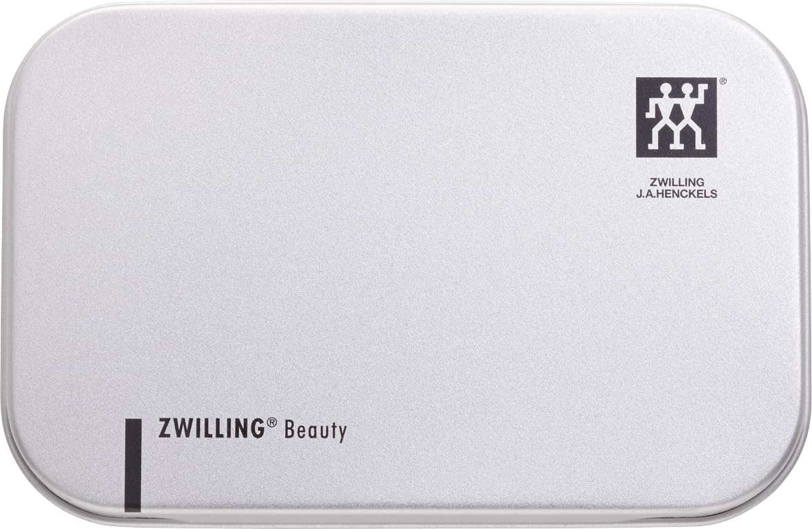 ZWILLING Obcinacz do paznokci kompaktowy (ultrapłaski z pilnikiem do paznokci, lekko zakrzywiona krawędź tnąca, w podróży i na wyjeździe, w zestawie skórzane etui), premium, złoty