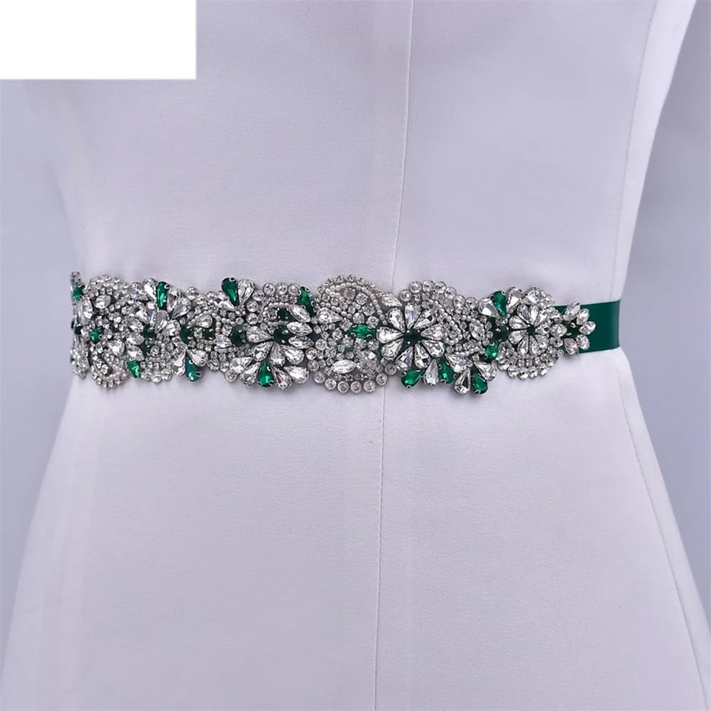 Cinturón de novia con diamantes de imitación para accesorios de boda, cinturón de vestir para mujer