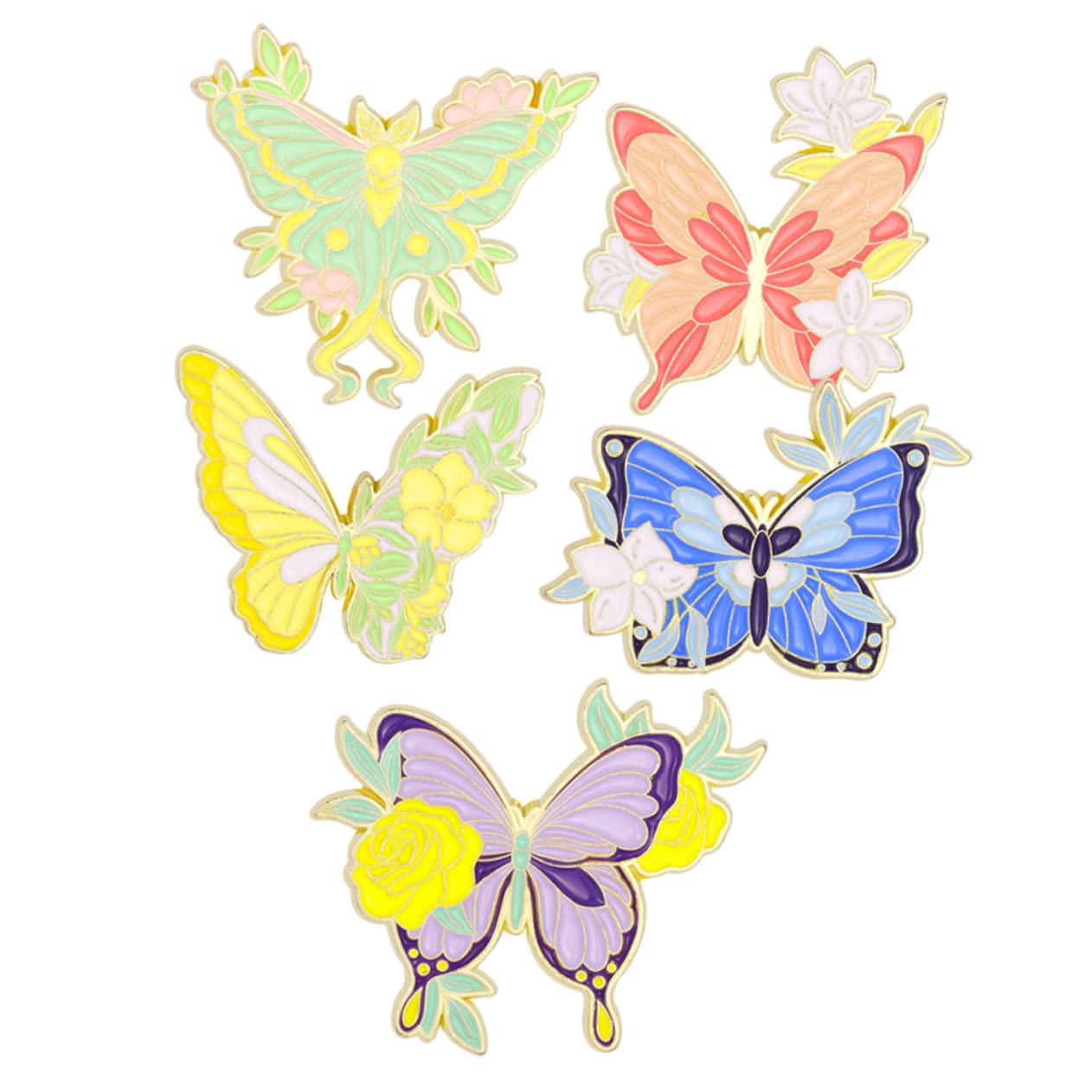 20pezzi Spilla Brooch Forma Di Farfalla Colorata Accessorio Carino Per Giacche Zaini e Scialli Design Adorabile Per Donne