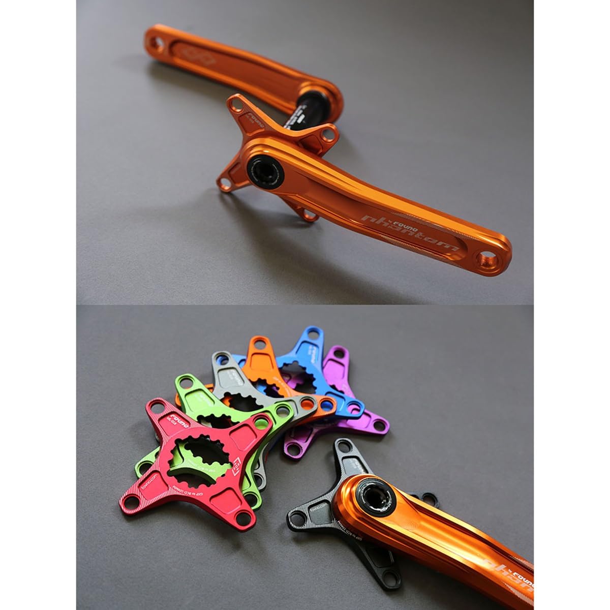 Bike Guarnitura, Set di pedivelle Integrate a 4 Artigli da 170 mm e 175 mm, in Lega di Alluminio 104BCD per Mountain Bike
