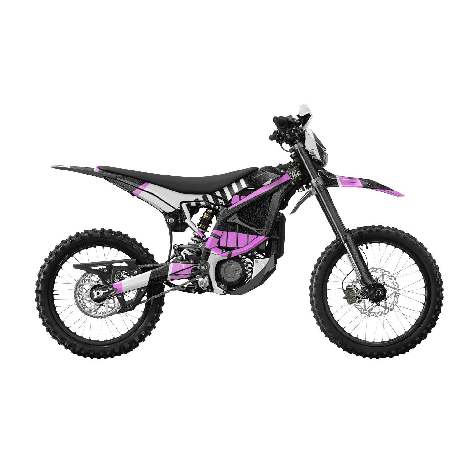 Glossy Glitter Surron Ultra Bee Graphics Kit Wrap - Bars and Bolts Pink - Sur-Ron Skin - Premium 3M Vinyl Protective Wrap Decal Cover - Easy to Apply | Crafted in The USA by MightySkins